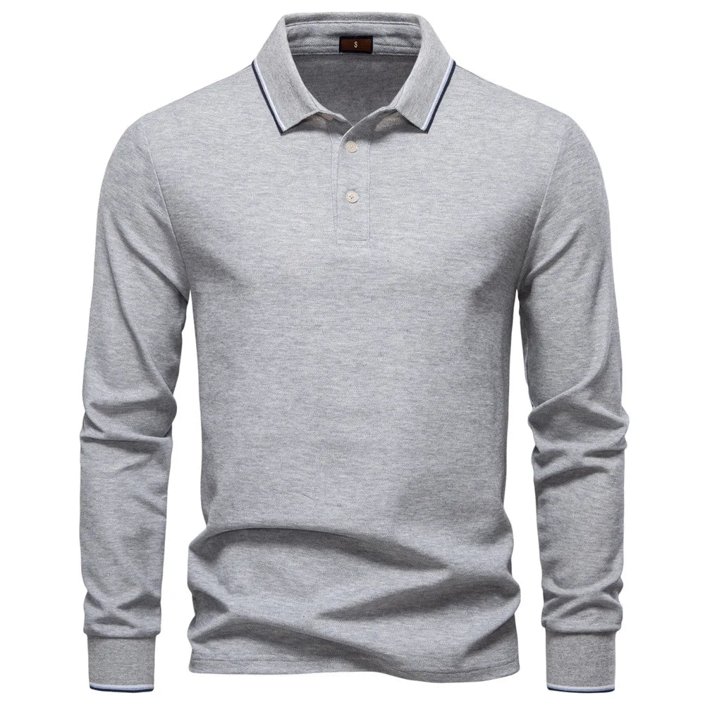 Hansueli – Polo-Pullover in Grau