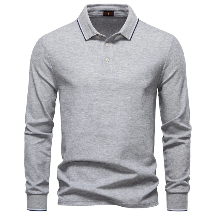 Hansueli – Polo-Pullover in Grau
