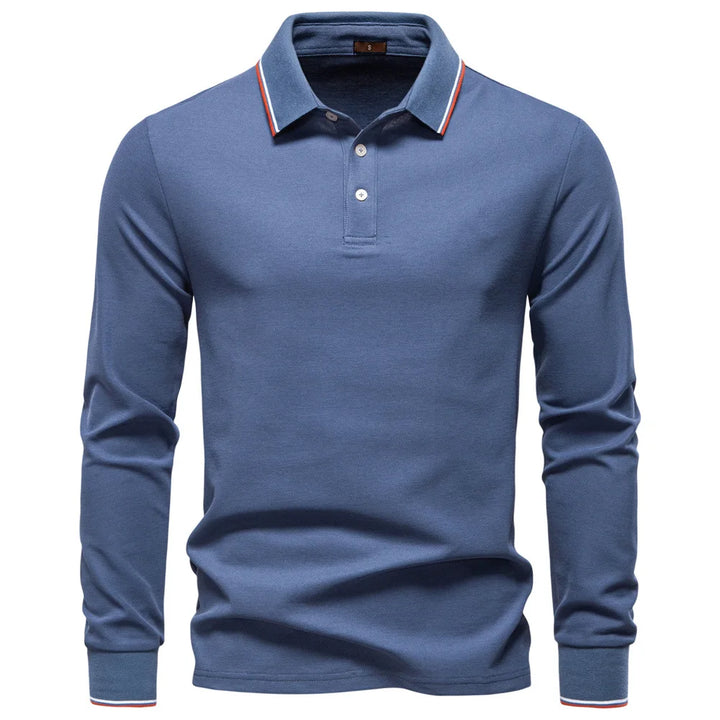 Hansueli – Polo-Pullover in Blau