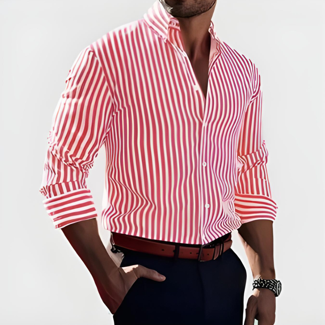 Kurt – gestreiftes Hemd in Rosa
