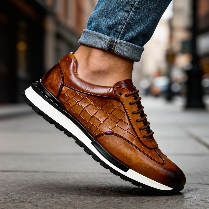 Hermann Sneakers in Reichem Braun, getragen