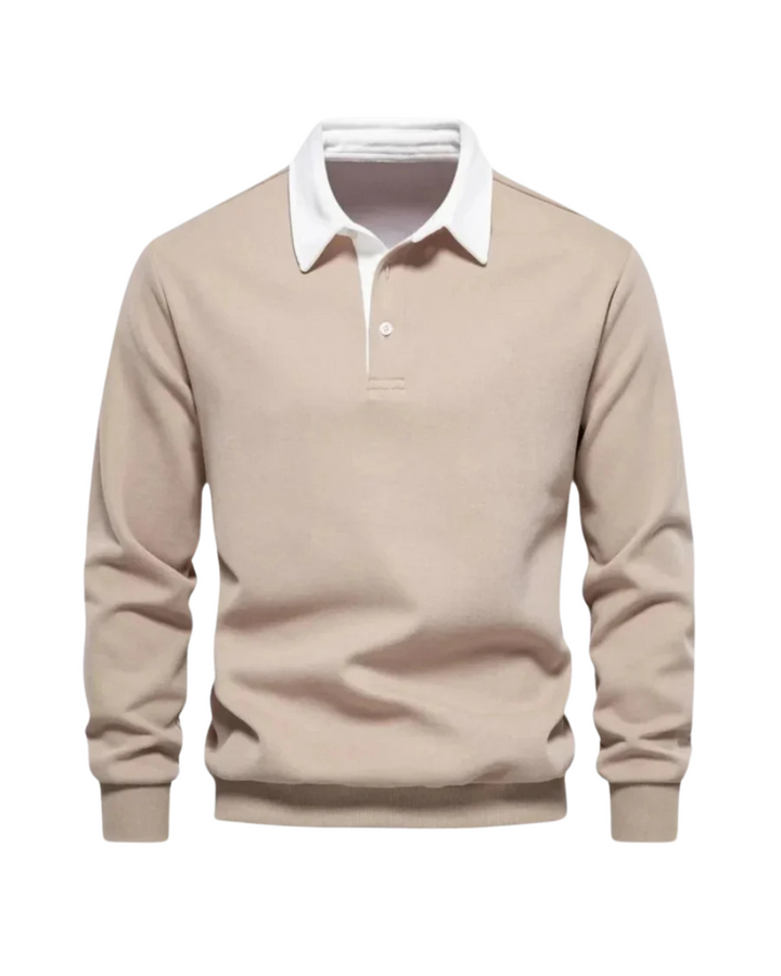 Adrian Polo-Pullover in Beige