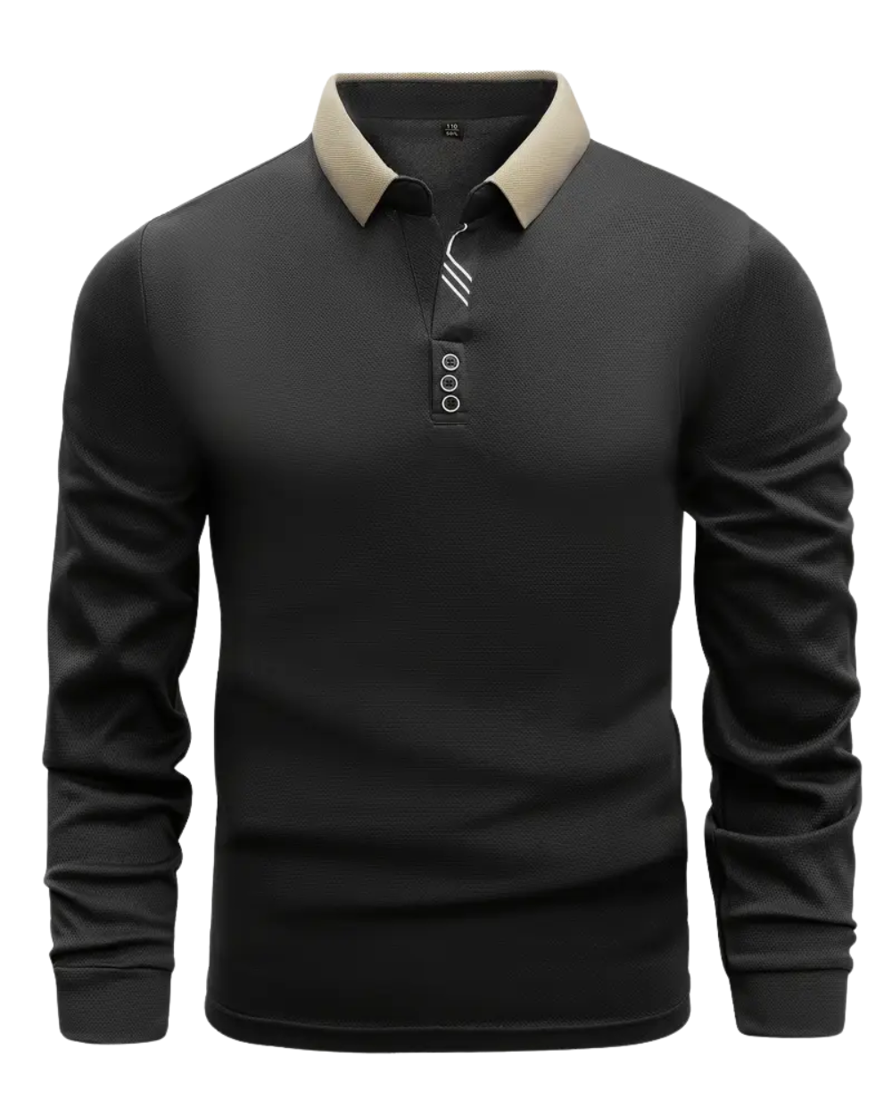 Jürg - Polo-Pullover in Schwarz