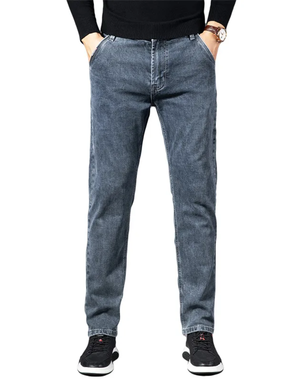 Gerhard Jeans in Blaugrau, Vorderansicht