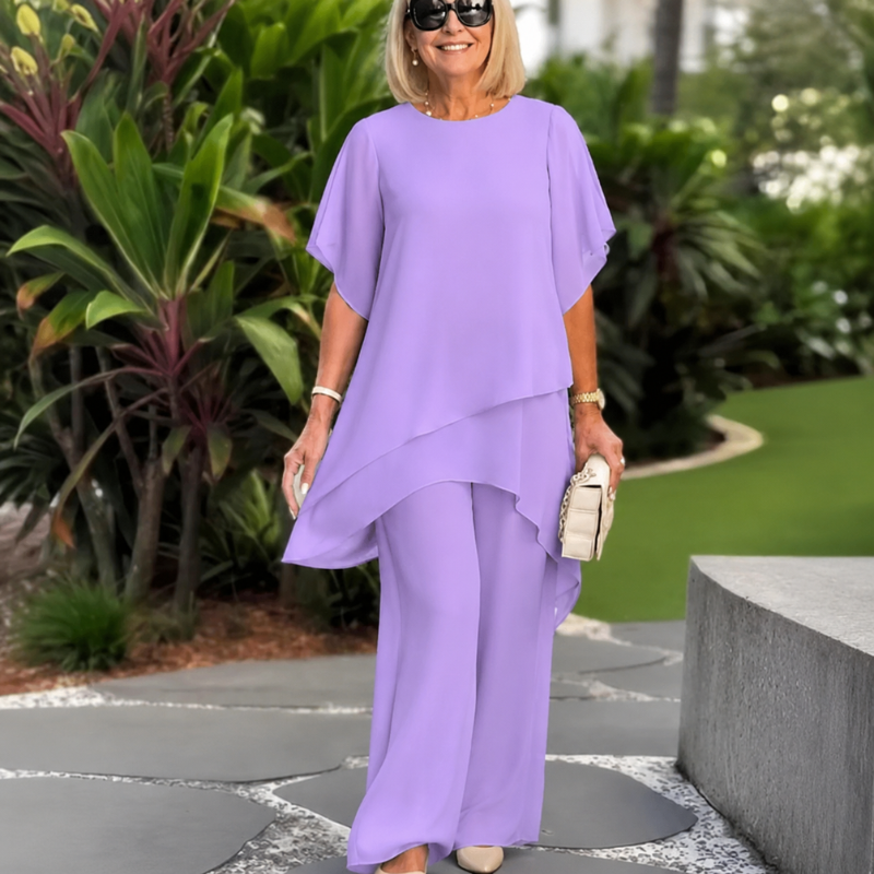Sandra elegantes zweiteiliges Set in Lila