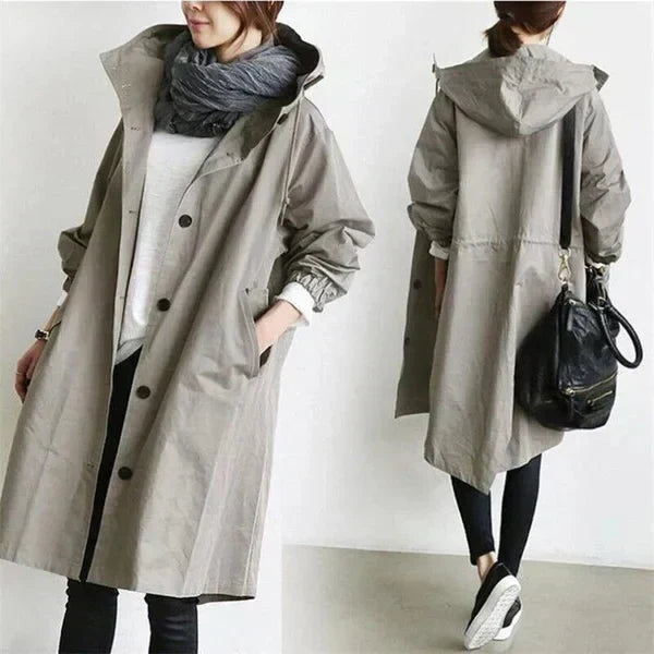 Katharina Oversized Trenchcoat in Hellgrau
