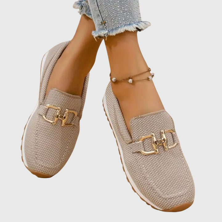 Rosemarie Sneaker Slipper in Beige von oben