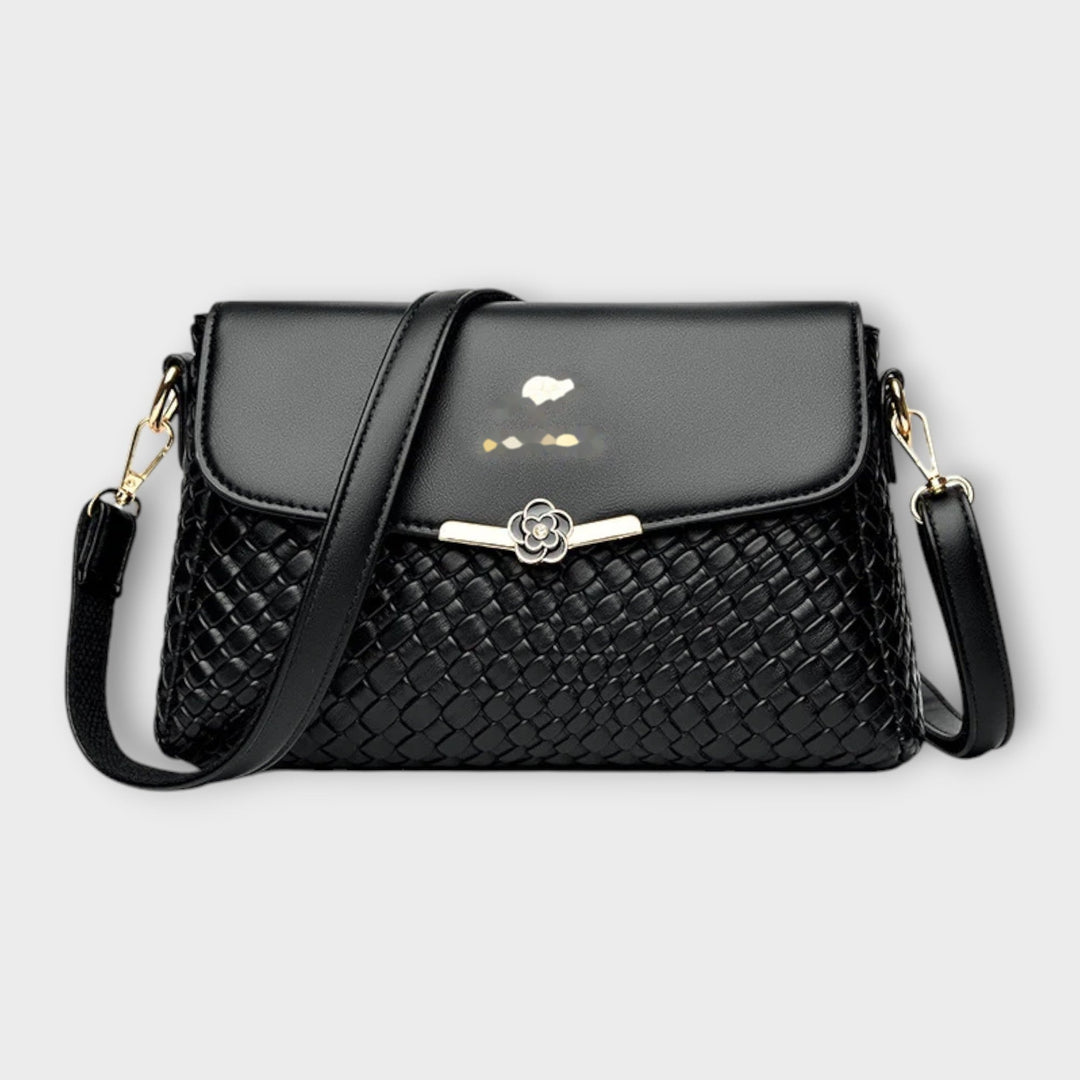 Beatrix - Luxuriöse Schultertasche in Schwarz