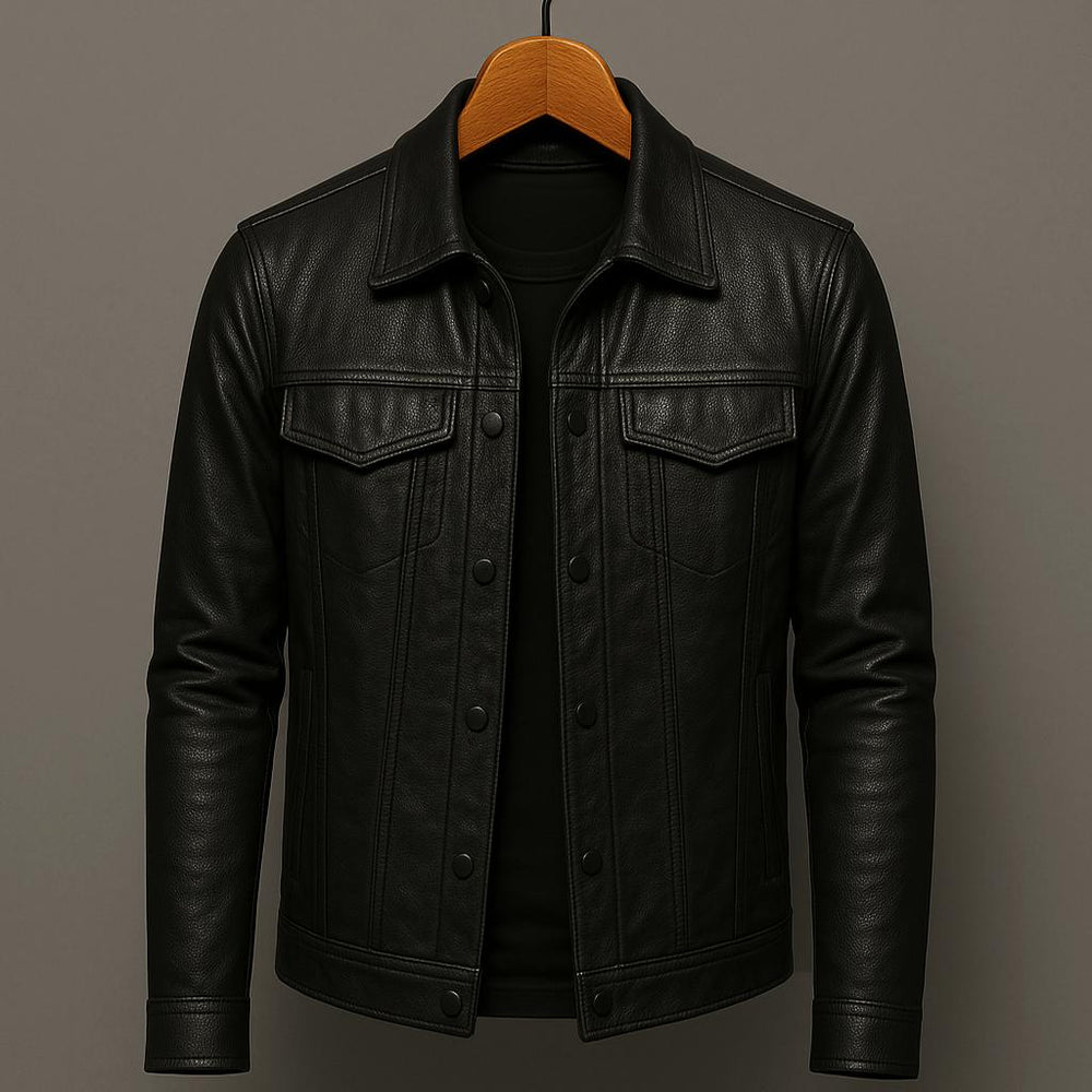 Stefan Rider Jacke in Schwarz, Vorderansicht