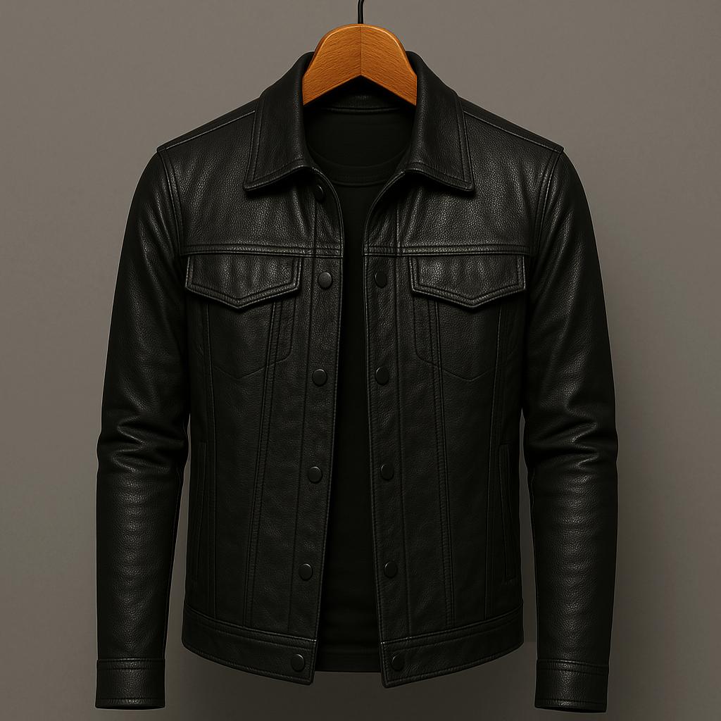 Stefan Rider Jacke in Schwarz, Vorderansicht