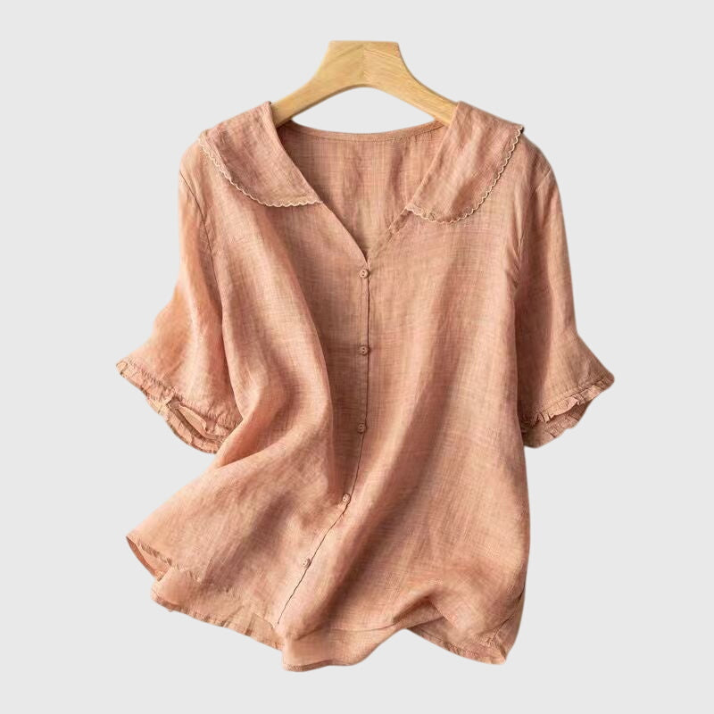 Irene Elegante Bluse in Lachs