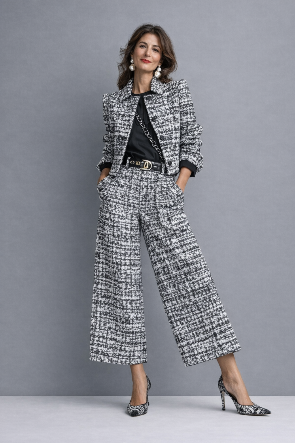Gerda – elegantes Set in Grau