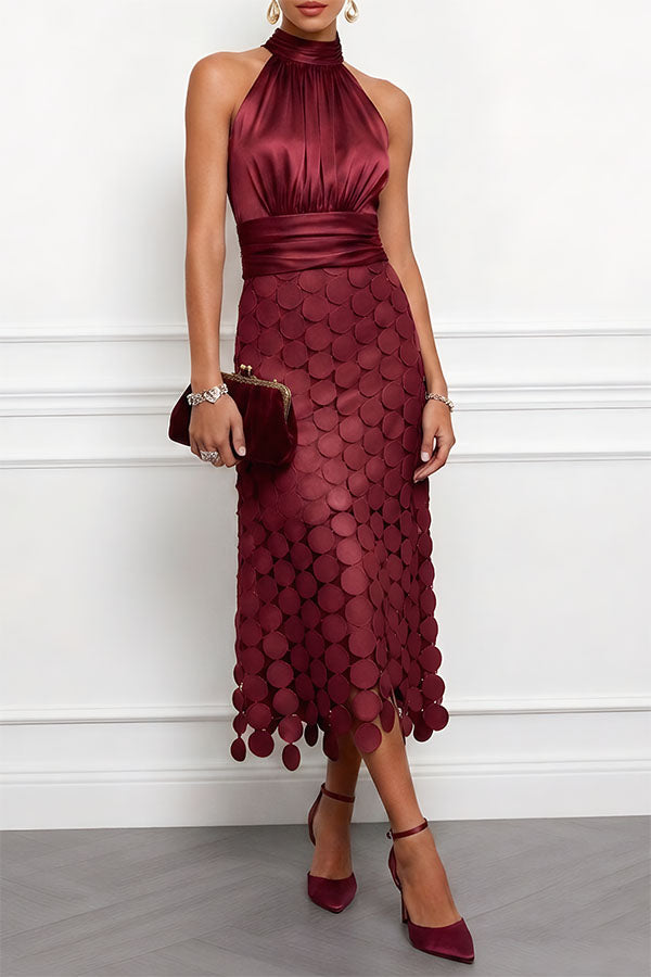 Ottilie Midikleid in Weinrot