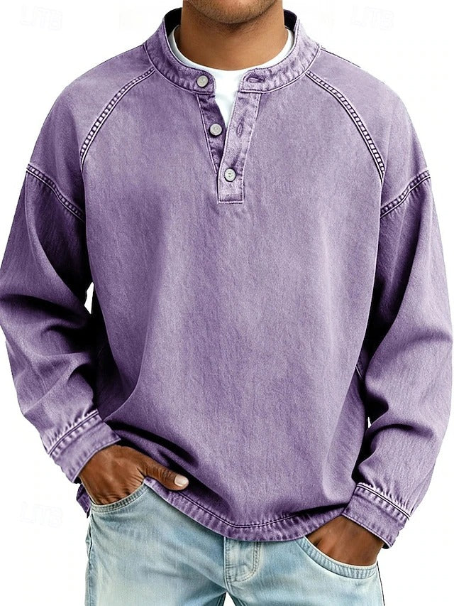 Fritz Henley-Shirt in Lila