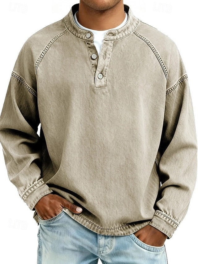 Fritz Henley-Shirt in Khaki