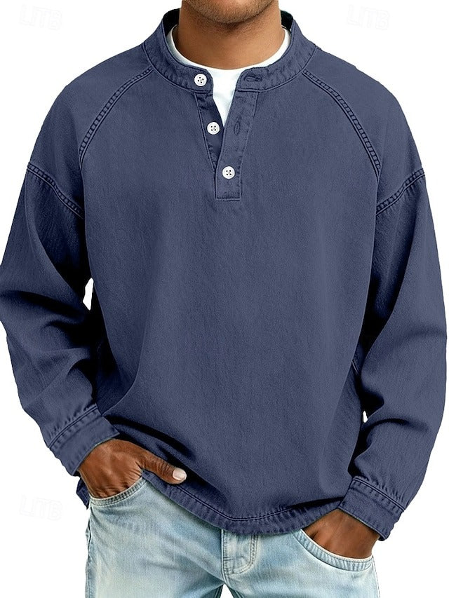 Fritz Henley-Shirt in Dunkelblau