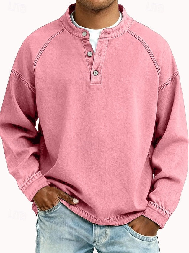 Fritz Henley-Shirt in Rosa
