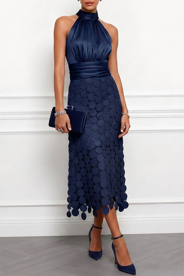 Ottilie Midikleid in Marineblau