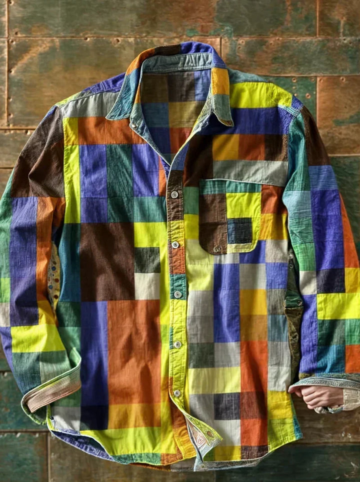 Bruno Patchwork Hemd in Mehrfarbig 3