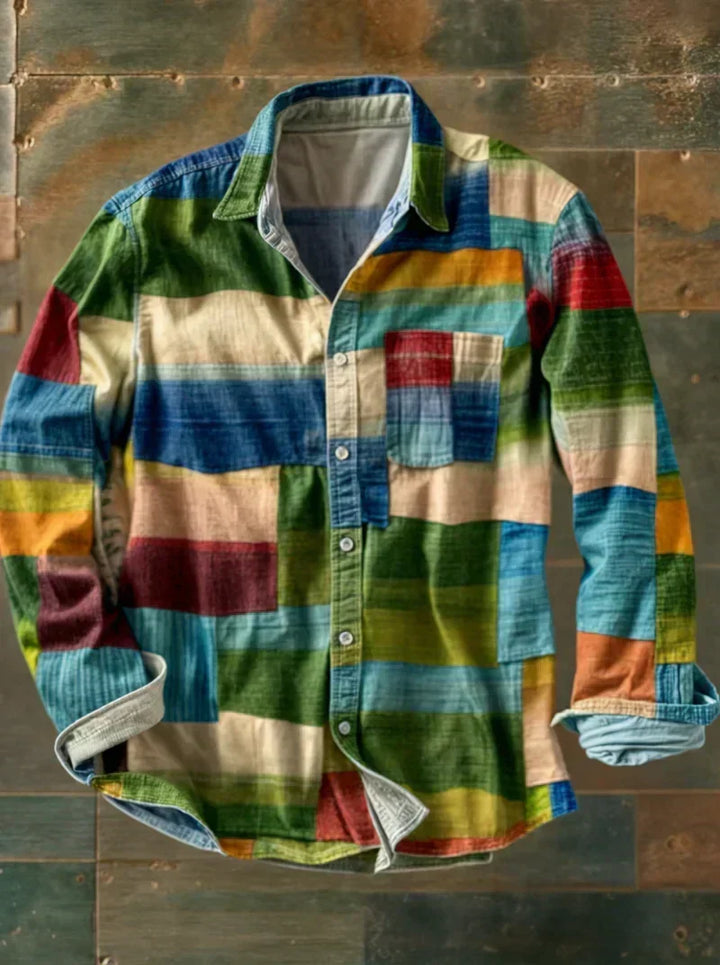Bruno Patchwork Hemd in Mehrfarbig 4