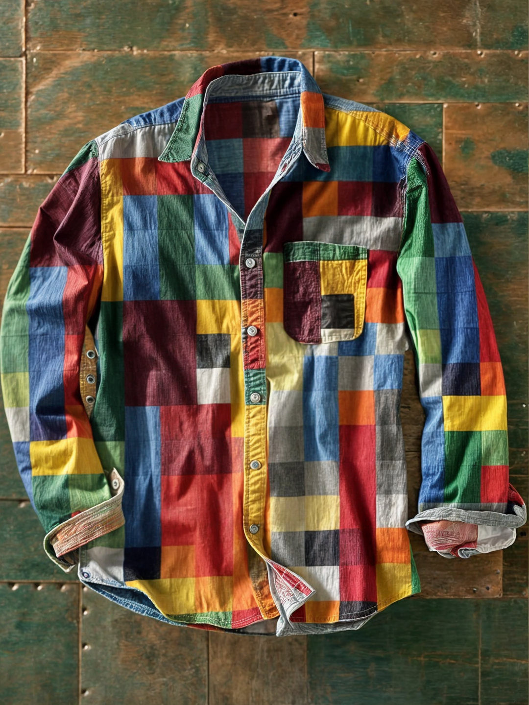 Bruno Patchwork Hemd in Mehrfarbig 1