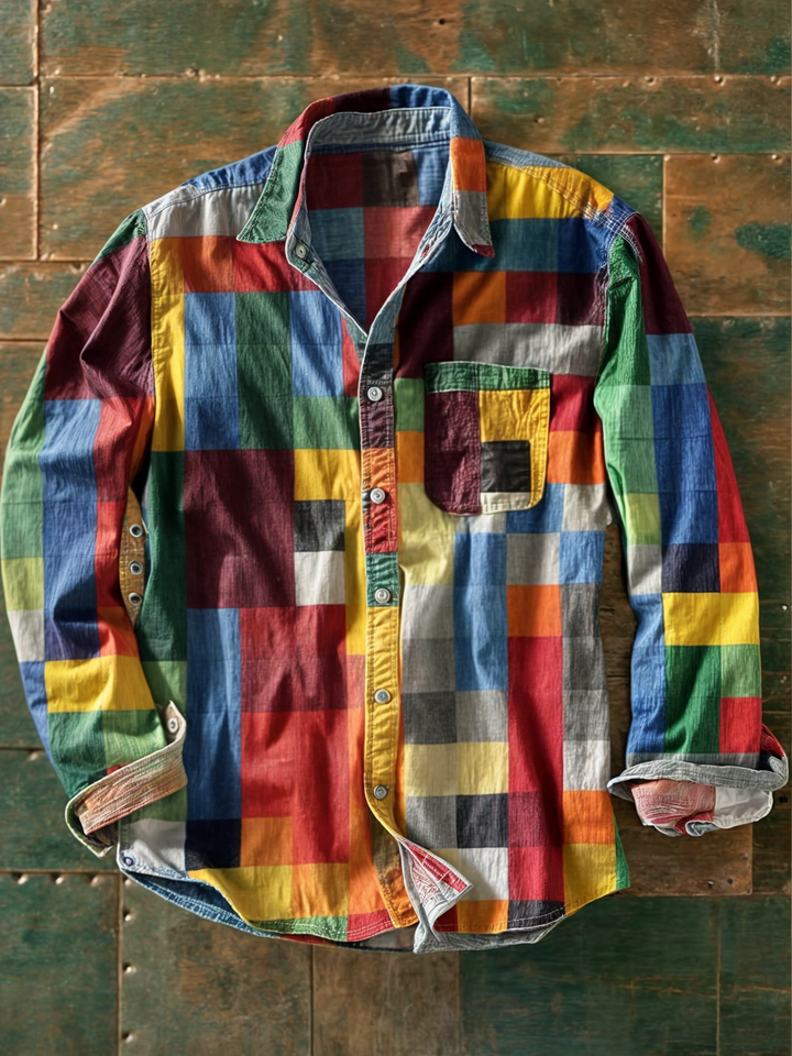Bruno Patchwork Hemd in Mehrfarbig 1