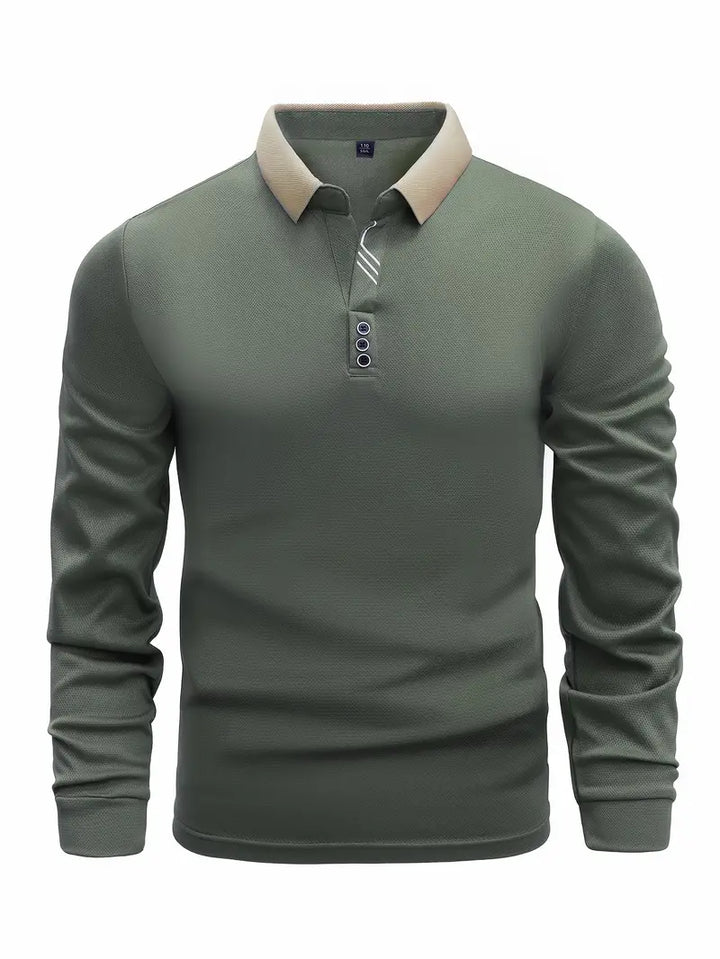 Jürg - Polo-Pullover in Grün