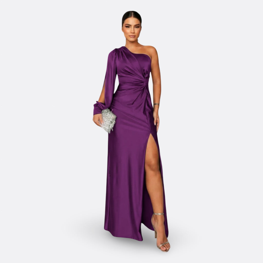 Charlotte – elegantes einärmeliges Kleid in Lila