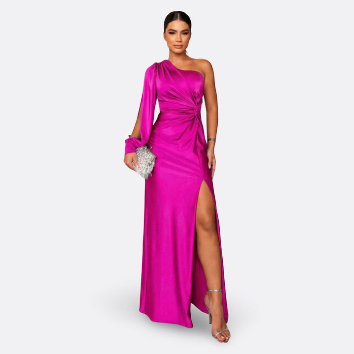 Charlotte – elegantes einärmeliges Kleid in Pink