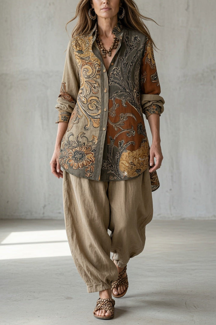 Heliane Vintage-Set in Beige, Vorderansicht