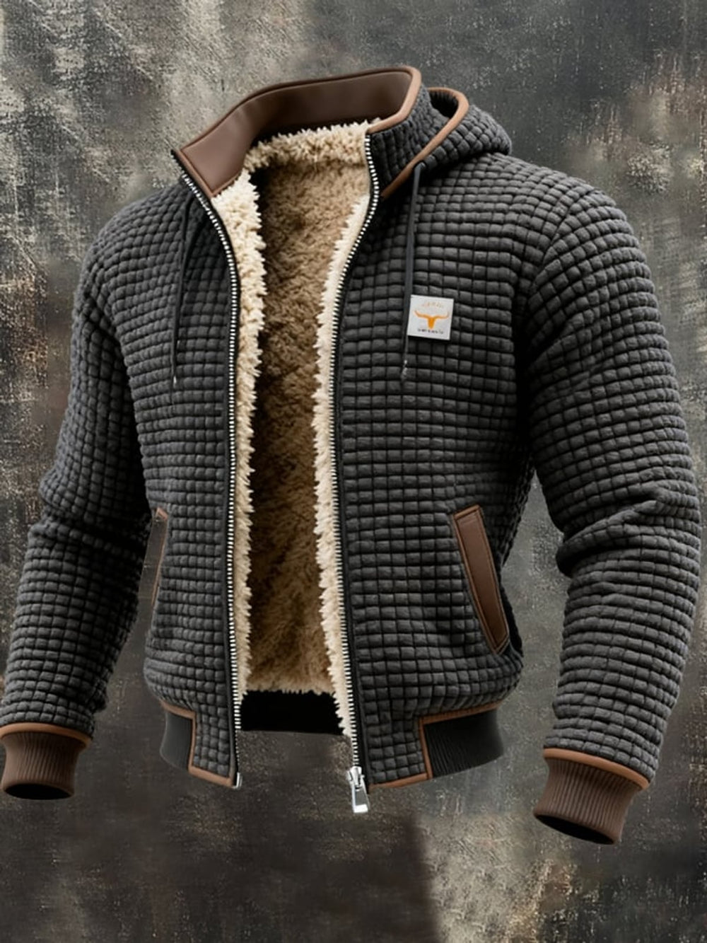 Walter gewattierte Herrenjacke in Grau
