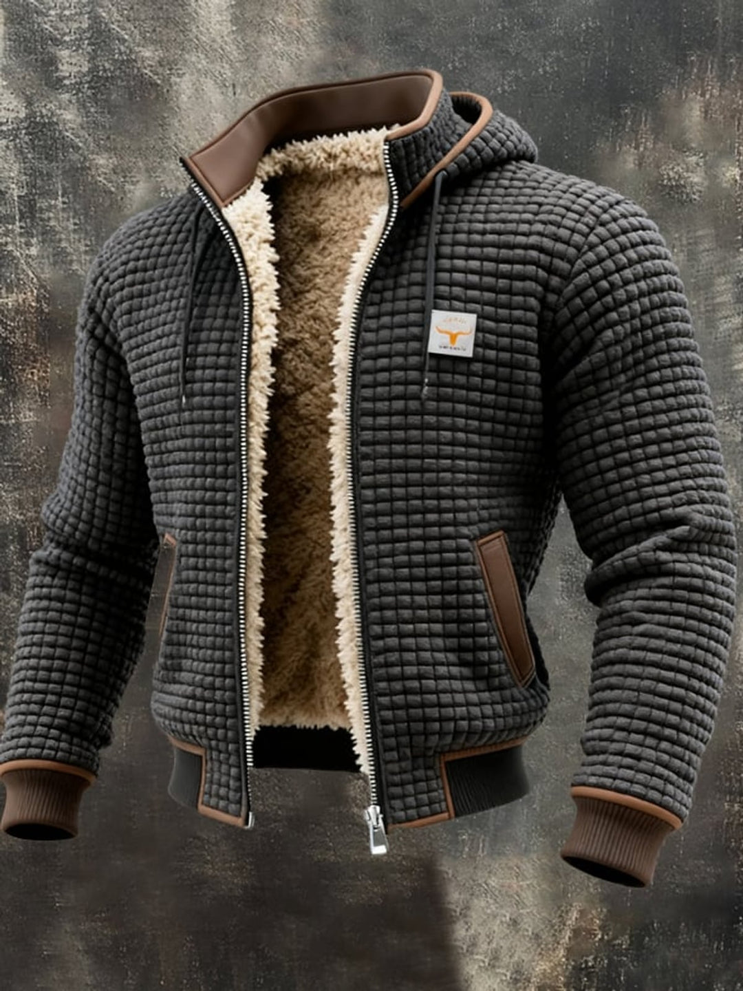 Walter gewattierte Herrenjacke in Grau