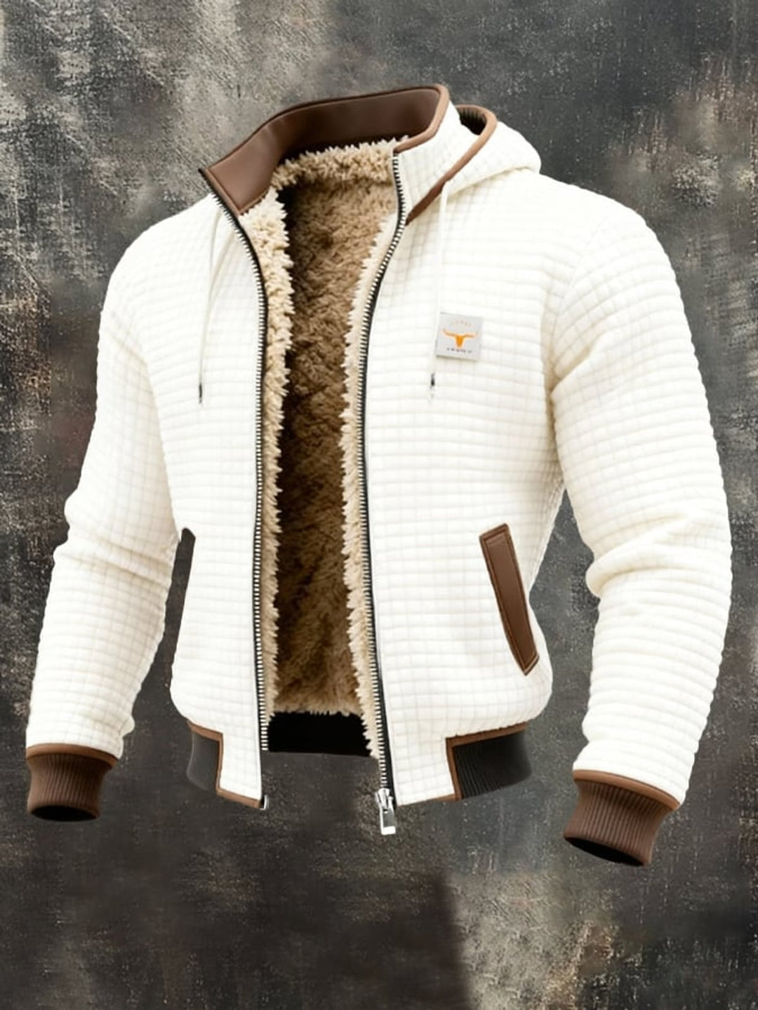 Walter gewattierte Herrenjacke in Weiss