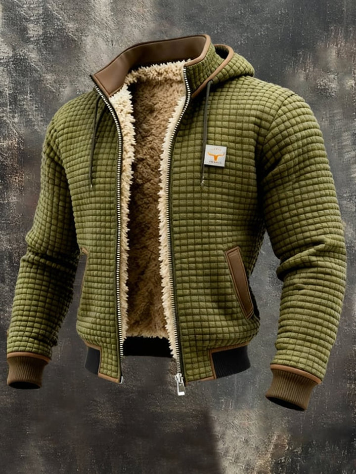 Walter gewattierte Herrenjacke in Olivgrün