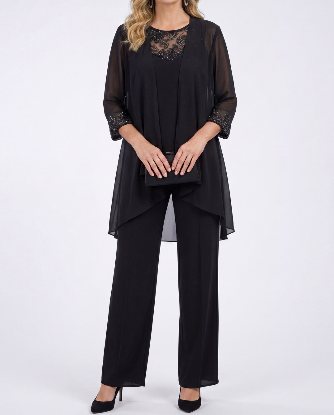 Gaby dreiteiliges Set in Schwarz