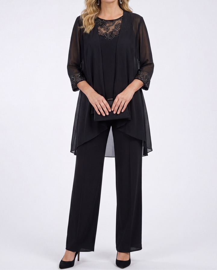 Gaby dreiteiliges Set in Schwarz