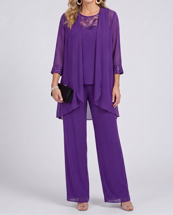 Gaby dreiteiliges Set in Lila
