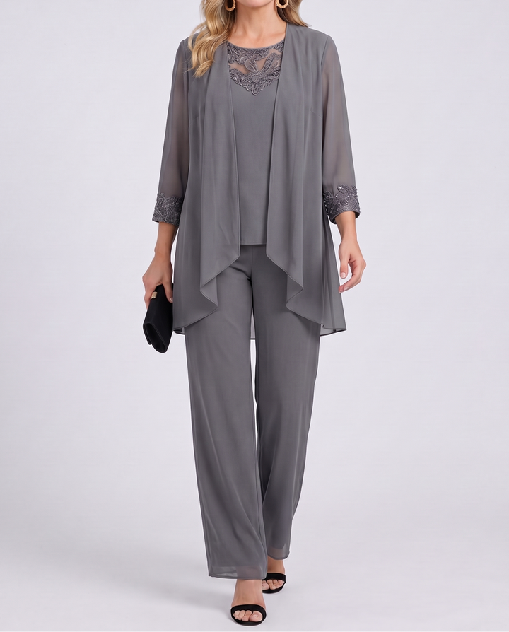 Gaby dreiteiliges Set in Grau