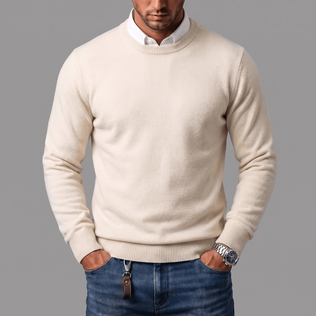 Hans-Peter Pullover in Beige