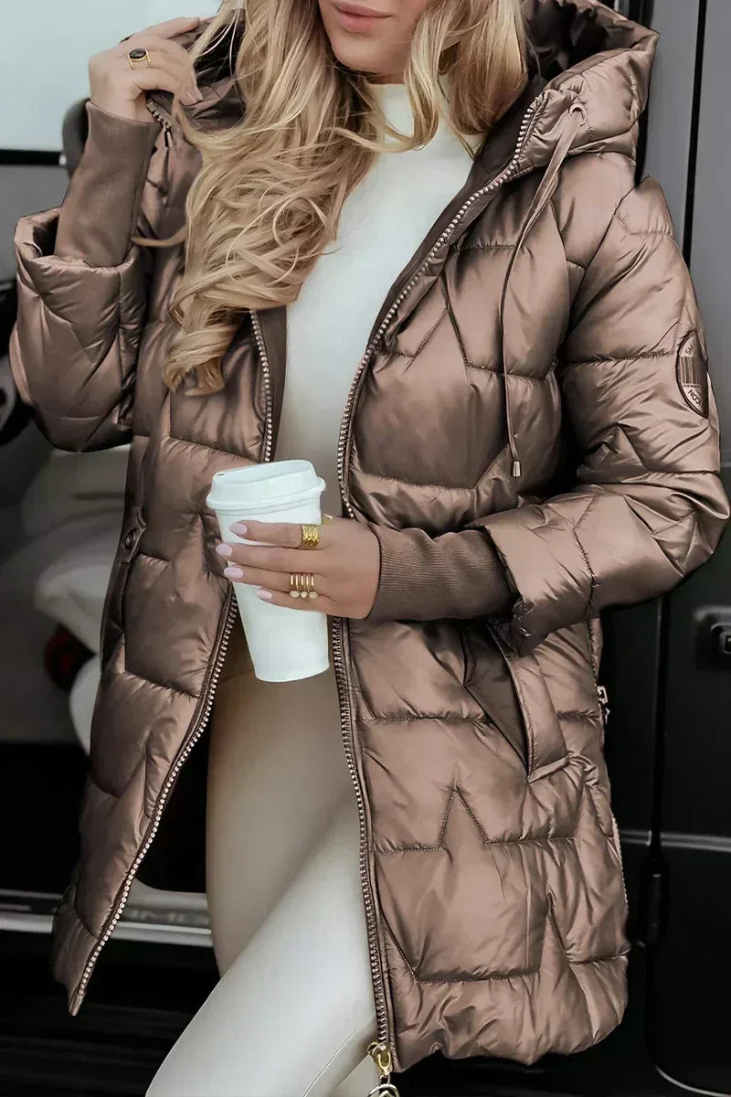 Ursula Winterjacke mit Kapuze in Braun