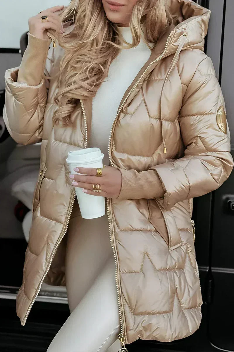 Ursula Winterjacke mit Kapuze in Beige
