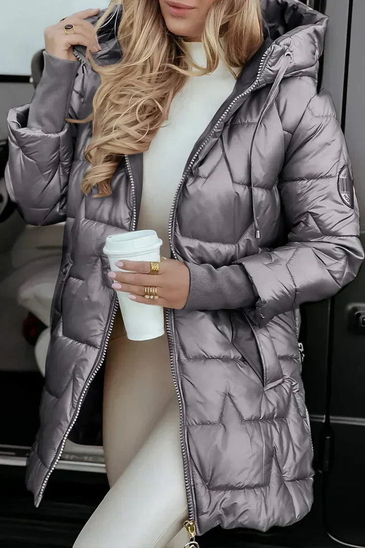 Ursula Winterjacke mit Kapuze in Grau