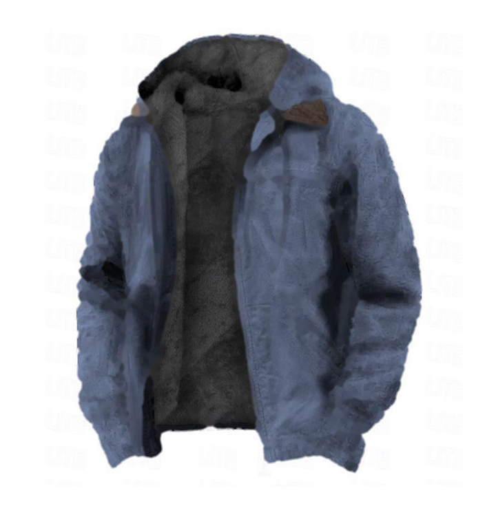 Markus – Kapuzenjacke in Marineblau mit Fleecefutter