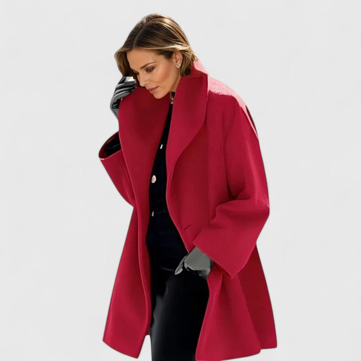 Marianne Eleganter Mantel in Rot