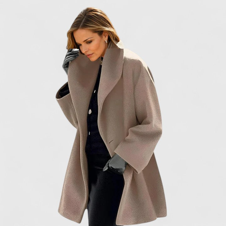 Marianne Eleganter Mantel in Khaki