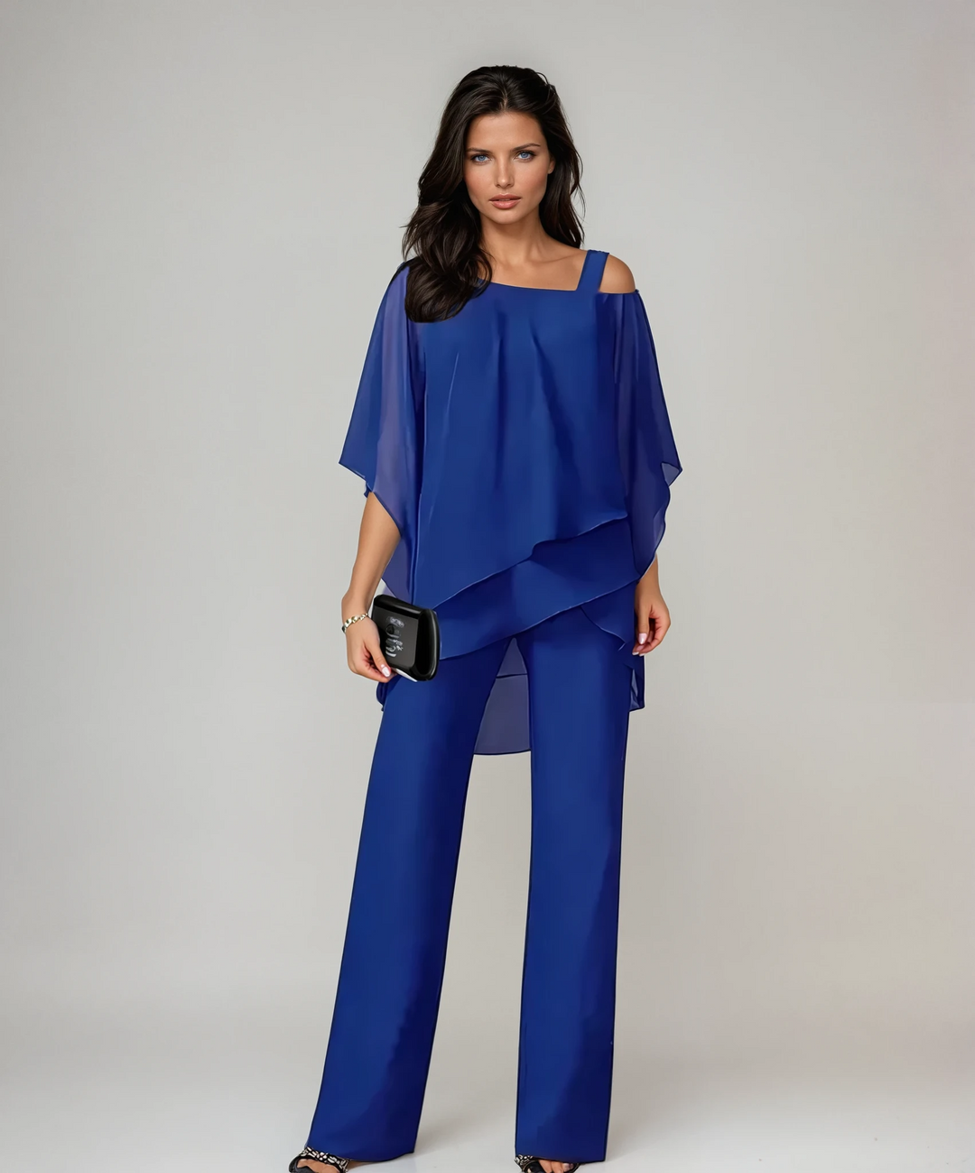 Dorothea zweiteiliges Ensemble in Blau