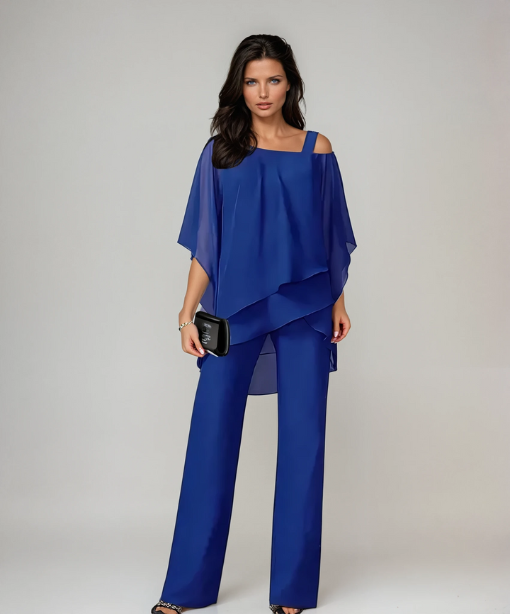 Dorothea zweiteiliges Ensemble in Blau
