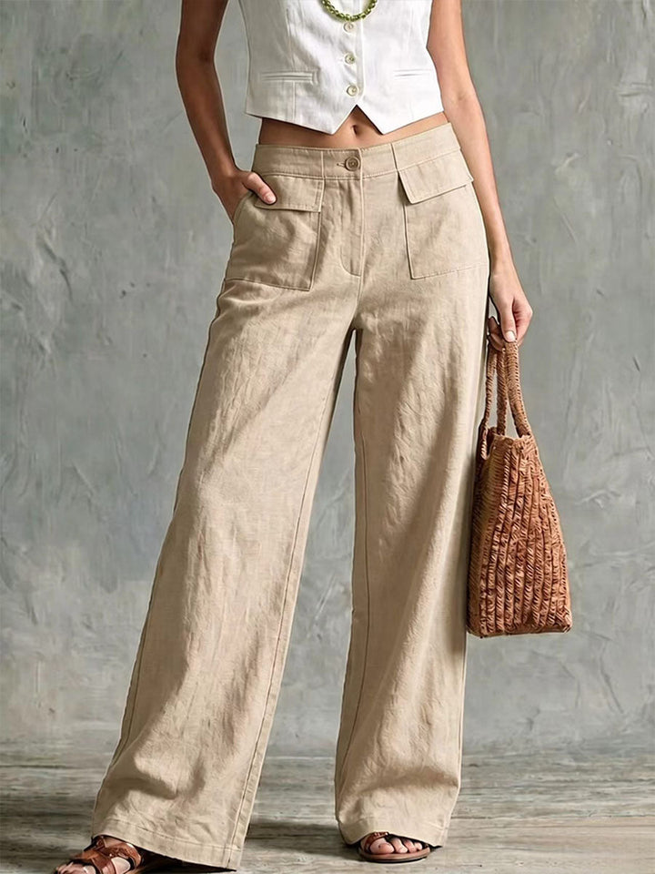 Rita Hose in Khaki mit Klappentaschen