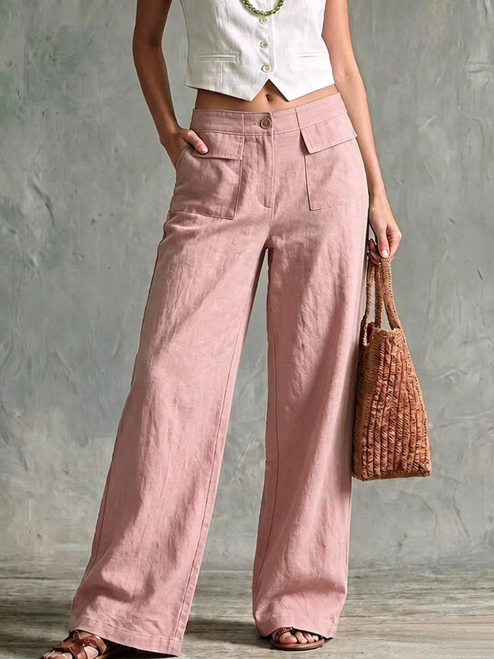 Rita Hose in Rosa mit Klappentaschen