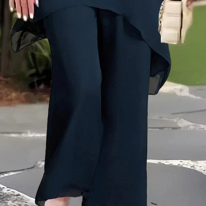 Sandra weite Hose in Marineblau